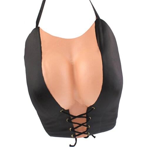 Fake Cat Girl Breast Costume Man Cross Dresser Fancy Party Props