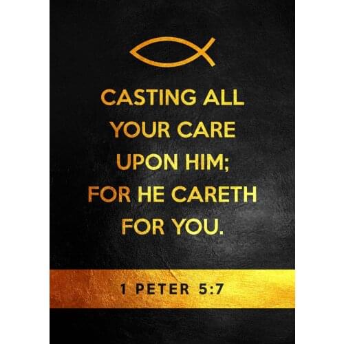 Wall Art Posters Holy Bible Paintings For Living Room Inspirational Christian Artwok Bible Verse Quotes Canvas Painting Gold Pic