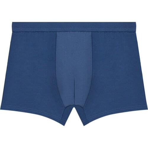 Mens Underwear Large Size Solid Color Comfortable and Breathable Boxer Shorts Cotton Crotch U Convex Bag Hip Flat Pants