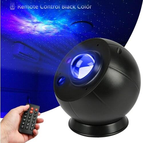 Night Light Sky Moon Pattern Remote Control Black White Color LED Galaxy Projector Sky Atmosphere Lamp Kids Room Decoration