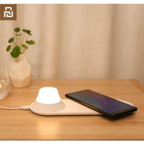 New Xiaomi Yeelight Wireless Charger with LED Night Light Magnetic Attraction Fast Charging For iPhones Samsung Huawei Xiaomi