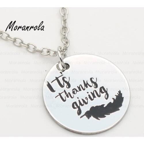 New arried "its thanks giving" Jewelry Gift for Friend Necklace BFF Birthday Gift Friends Forever thanks Thanksgiving