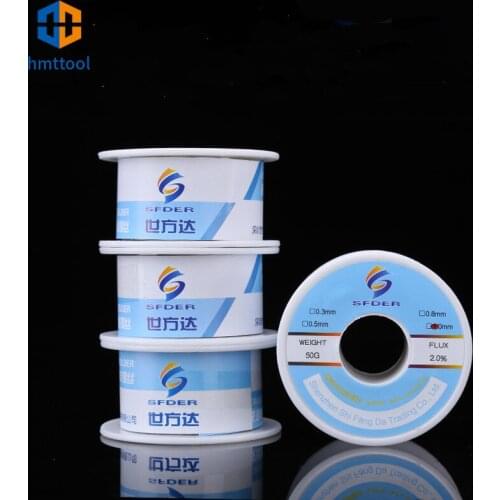 50g 0.3/0.5/0.8/1.0MM SFD Rosin Tin Unleaded Rosin Wire Solder Welding Flux 2.0% Iron Soldering Wire Repair Tools