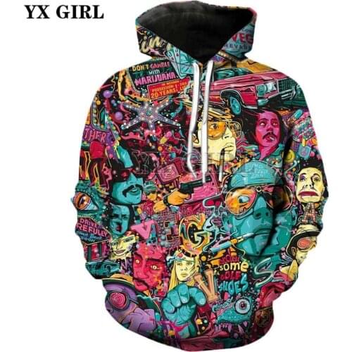 Plstar Cosmos Drop shipping New Fashion Zipper hoodies painting fear and loathing in las vegas Print 3d Men/Women Hooded jacket