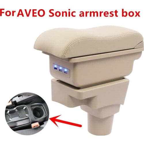 Armrest For Chevrolet Sonic / Aveo 2012-2016 Center Centre Console Storage Box Arm Rest Rotatable Barina 2013 2014 2015