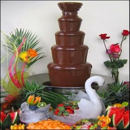 Full Stainless Steel Commercial Chocolate Fountain Machine 5 Tier ZF