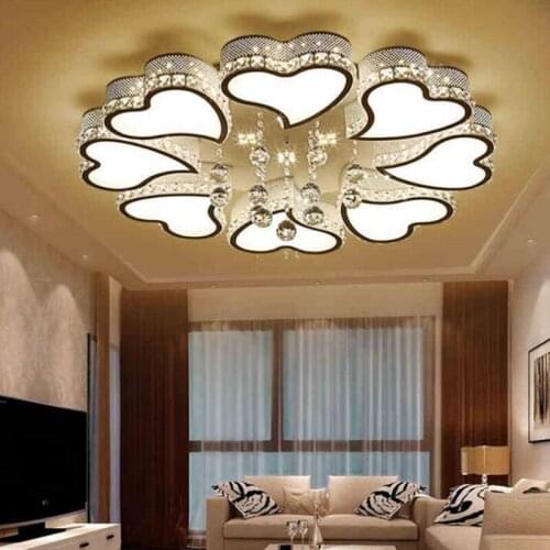 Living room ceiling lamp ledl round heart-shaped post-modern minimalist atmosphere bedroom warm romantic restaurant crystal lamp