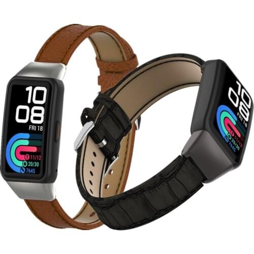 For Huawei Band 6 Strap Genuine Leather Smart Watch Bracelet for Honor Band 6 Wristband Replacement Strap Accessory Honor Band6