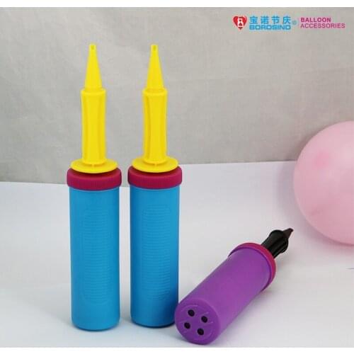 Festive Party Supplies Event Ballons Accessories Color plastic Lightweight Hand Push Balloon Inflator Pump