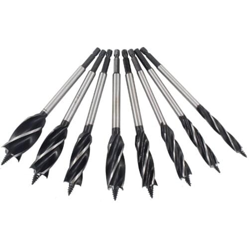1PCS 10-35MM High Speed Steel Twist Drill Bit Long Four-slot Four-blade Woodworking Tools Drill Bit Hole Opener Saw Length 165mm
