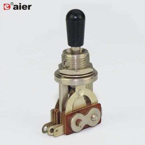 1PCS 3 Position Toggle Switch US Retro-Fit Black Handle Effects Guitar ON-ON-ON KN-103-D1