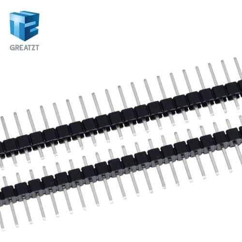 10pcs 40 Pin 1x40 Single Row Male 2.54 Breakable Pin Header Connector Strip for Arduino Black