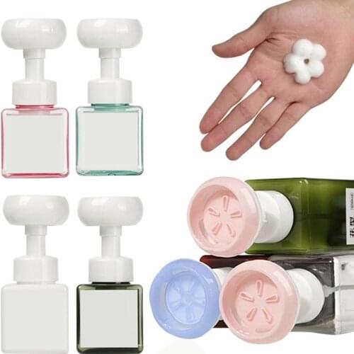 250Ml Zeep Fles Schuimende Lotions Hervulbare Fles Bloem Pomp Hoofd Zeep Shampoo Cosmetische Lege Fles Portable Soap Dispenser