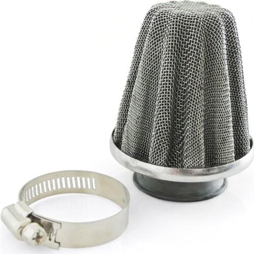 38mm Pit Bike Stainless Steel Air Filter Fit Scooter ATV Quad Pocket Dirt Bike