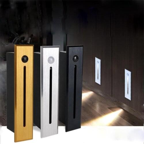 3W Recessed Led Stair Light AC85-265V Indoor Corner Wall lights Stairs Step stairway Hallway staircase lamp