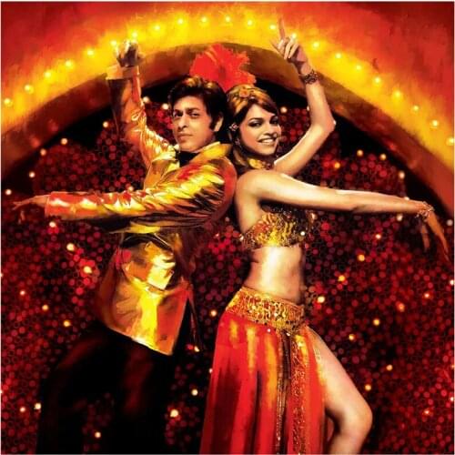 5D DIY Full Round Diamond Painting “OM SHANTI OM” Movie Poster 3D Embroidery Cross Stitch Rhinestone Mosaic Home Decor Art Y1430