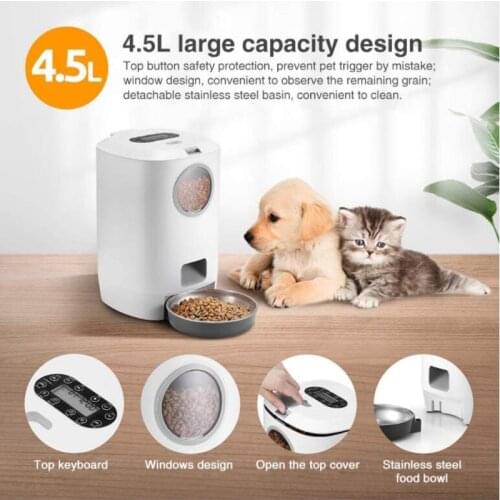 ZyKy Automatic Pet Food Feeder Dog Cat Food Container Pet Feeder Pet Food Feeder Smart Pet Feeder Dogs Feeder Product Supplies