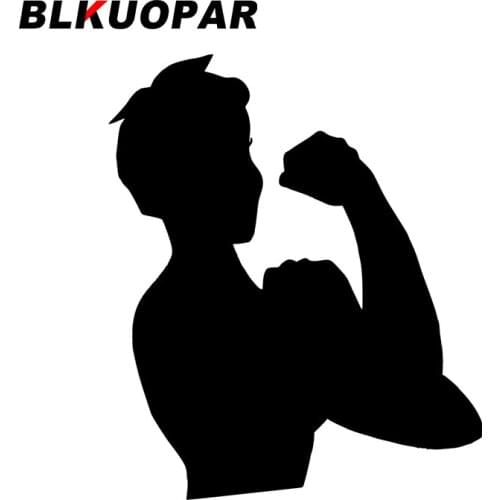 BLKUOPAR for Feminism Heart Retro Girl Car Stickers Vinyl Sunscreen Decals Personality Air Conditioner Windshield Decor