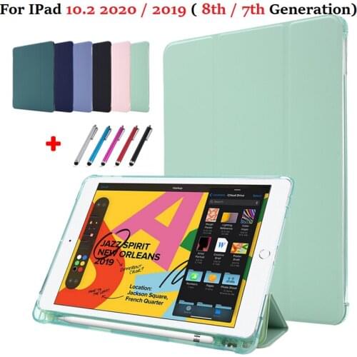 Cover For Ipad 10.2 Case Tablet With Pencil Holder Cover For IPad 8 7 8th 7th Generation Caqa For ipad 10.2 2020 2019 Case + Pen