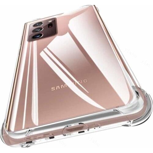 Shockproof Case for Samsung Galaxy note20 ultra Silicone Phone Cases cover for Note 20 ultra 20ultra Transparent) Back Covers