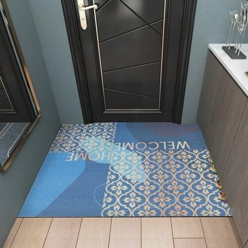 Door Mat Carpet PVC Kitchen Mat Home Hallway Mats Carpet Bathroom Mat Silk Loop Can Be Cut Non-slip Hallway Entrance Door Mats