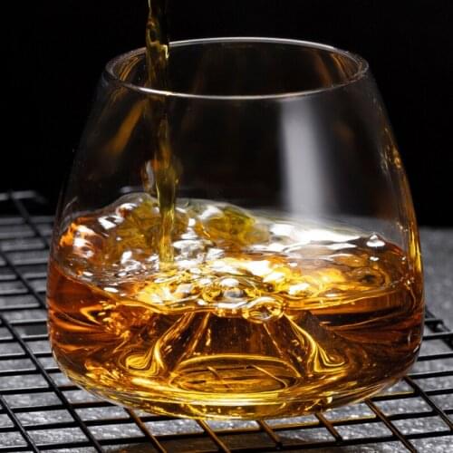Hot 300-400ml Vortex Whiskey Glass Cup Heat-Resistant Spirit Glass Lead-Free Crystal Vodka Bar Drinkware Hand-Made Wine Glass