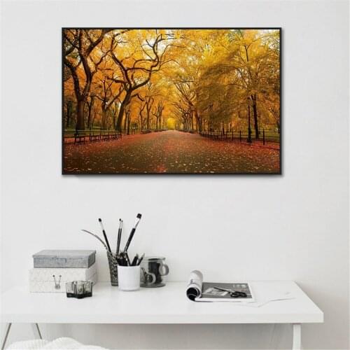Canvas Art Natural Scenery Tree Flower Painting Autumn Landscape Modern Print Wall Pictures for Living Room Home Decor Cuadros