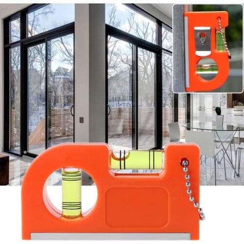 Key Chain Level Ruler with Magnet V Stripe Spirit Level Bubble for adjusting the angle Measuring Tool 85*45*19.5mm