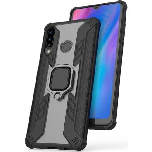 Magnet Shockproof Cover For Huawei P30 Lite Pro Dual Layer Hybrid Anti Shock Finger Ring Case on For Huawei P 30 Lite Pro Cases