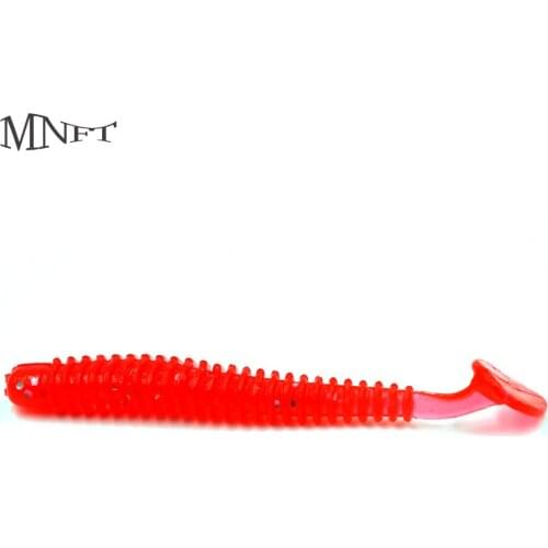 MNFT 30Pcs T Tail Worm Silicone Soft Fishing Artificial Lures Multiple Color 7cm1.8g Paddle Jigging Baits