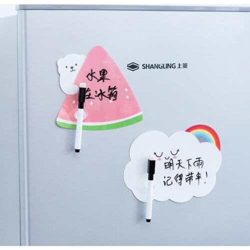 Cute Fridge Message Board with pen Sticker reusable Refrigerator Remind Memo Pad for adult kids Drawing Message recording board