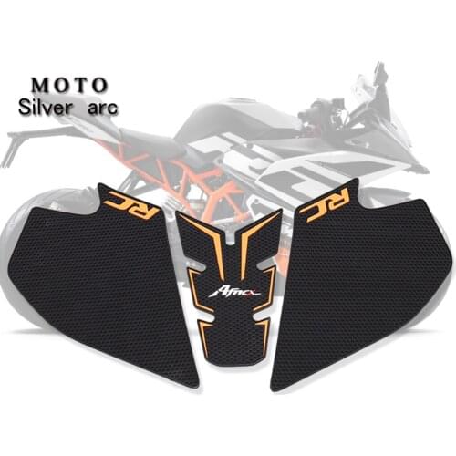 Motorcycle Gas Tank Pads FOR RC 390 RC390 Anti-Slip PVC Kneepad fuel tank traction pad side 3M