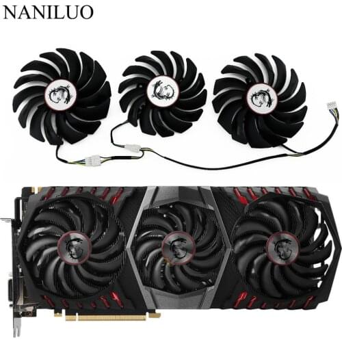 95MM New PLD10010S12HH PLD09210S12HH 4Pin Cooler Fan Replacement For MSI GEFORCE GTX 1080 Ti Gaming X Trio Graphics Card Cooling