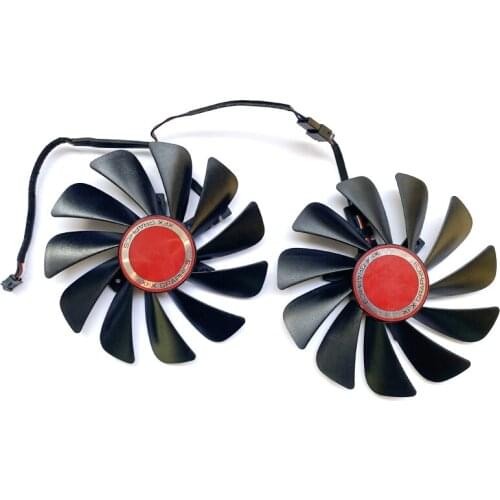 Original 2PCS 95MM RX5600 XT FDC10U12S9-C 4PIN Cooling Fan CF1010U12S For XFX RX580 590 RX5700 XT HIS RX 590 580 570 Graphics