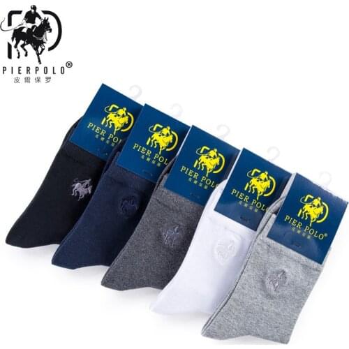 PIER POLO Socks High Quality Brand Men Socks Cotton Fashion Classic Business Deodorant Summer Dress Socks Wholesale