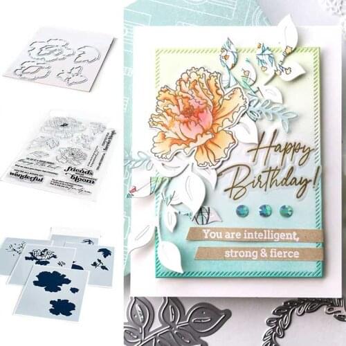 Wreath Letters Metal Cutting Dies and Silicone Stamps Stencil for Scrapbooking Album Decoration Craft for DIY Greeting Card New