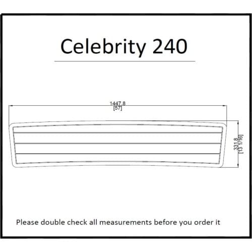 Celebrity 240 Swim Platform Pad Boat EVA Teak Decking 1/4" 6mm