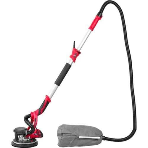 AC220V 800W Telescopic long handle self-priming wall grinder, 9 inch sandpaper, LED lighting, multi-speed adjustable, red