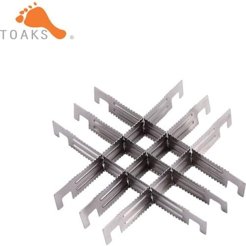 Toaks Titanium Wood Stove Cross Stand Mini Ultralight Portable Wood Stove Cross Bars Rack for Hiking Climbing Picnic BAR-02