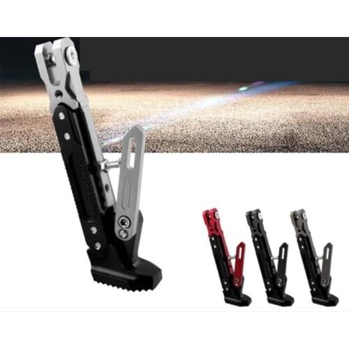 Universal Motorcycle CNC Motorcycle Side Stand Leg Kickstand Clamp Adjustable 10-60mm Black Universal Accessories New