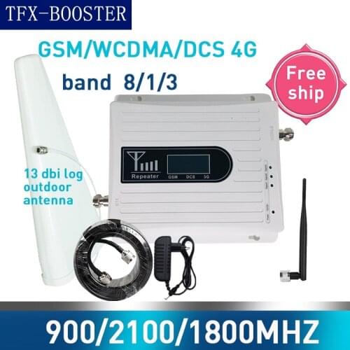 TFX-BOOSTER Booster GSM 2g 3g 4g Cellular Signal Amplifier Mobile Phone Repeater 4g Internet Amplifier 13dbi log outdoor Antenna