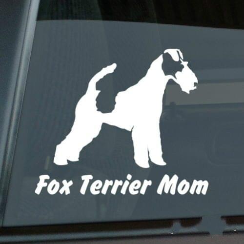 Fox Terrier Mom Sticker Die Cut Vinyl animal stickers window decal 6.00 x 5.06 inch