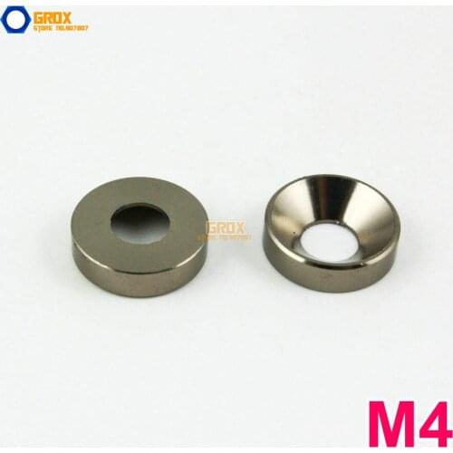 25 Pieces M4 Gray Aluminum Washer Countersunk Flat Head Screw Washer