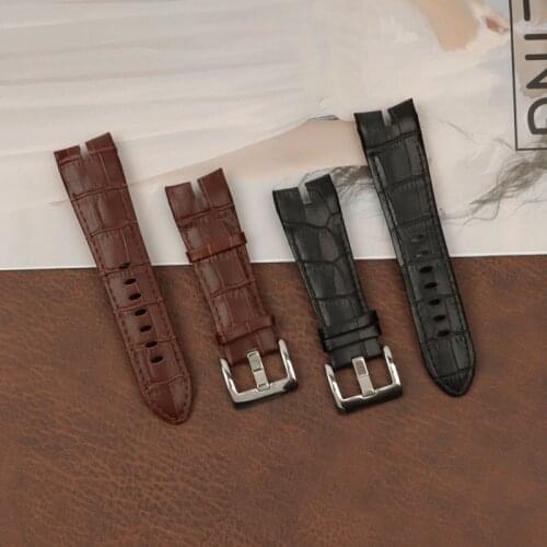 26mm Luxury brand Genuine Leather Watchband For Roger Dubuis For EXCALIBUR series watch band strap 42mm dial RDDBEX0405 logo on