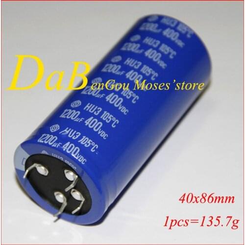 400v 1200uf 100% Original New Electrolytic Capacitor capacitance Radial 40x86mm (1pcs)