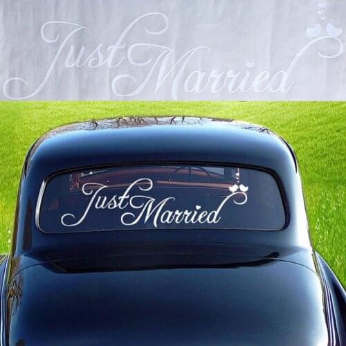60% Dropshipping!!Just Married Letter Car Window Waterproof Sticker Decal Decor Wedding Supplies