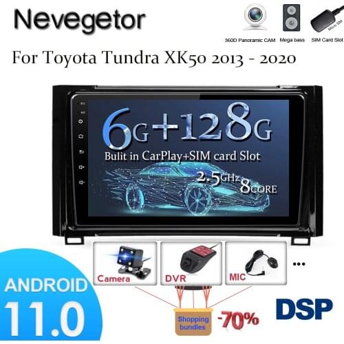 For Toyota Tundra XK50 2013 - 2020 Car Radio Multimedia Video Player Navigation GPS Android 10 No 2din 2 din dvd