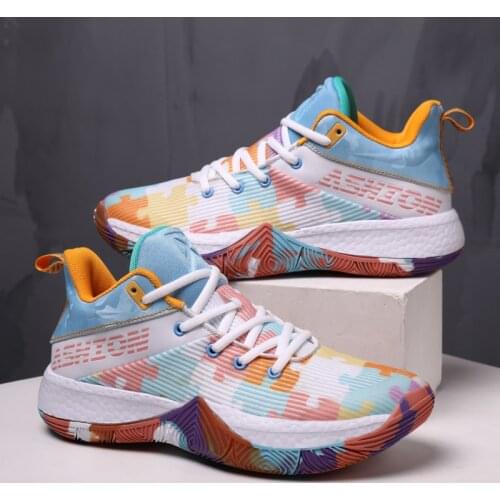 Basketball Shoes Men Unisex Street Basketball Sneakers Women High Top Mesh Breathable Shoes Professional Basketball Games Shoes