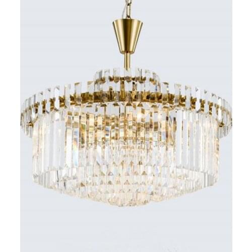 New lighting item large chandelier crystal chandeliers LED luminare AC110V 220V gold dining room living room chandeliers