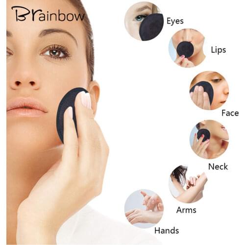 Brainbow 12PCS/Bag Makeup Remover Pads Reusable Bamboo Fiber Washable Rounds Pads Deep Cleansing Facial and Pores Cotton Pad
